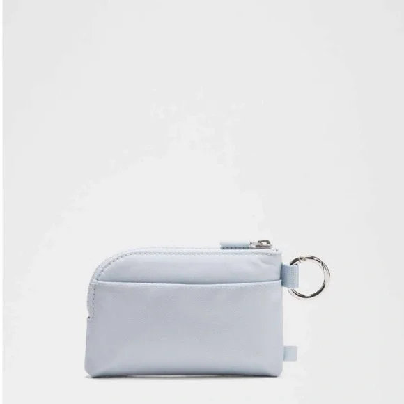 Lululemon Clippable Card Pouch NWT, Starch Blue and Solar Grey